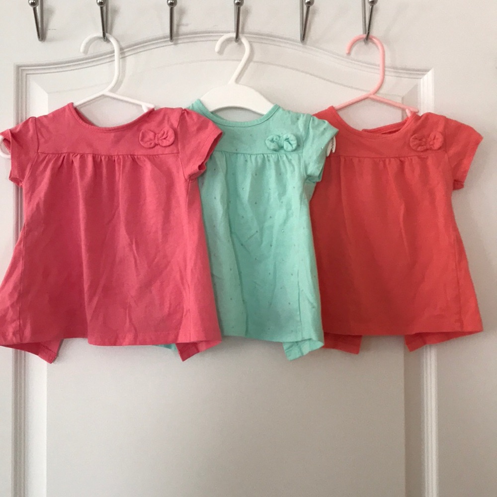Bundle 3 T shirts Bow Baby Girl 6 Months Kiabi